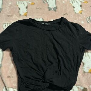 Black crop top from Zara